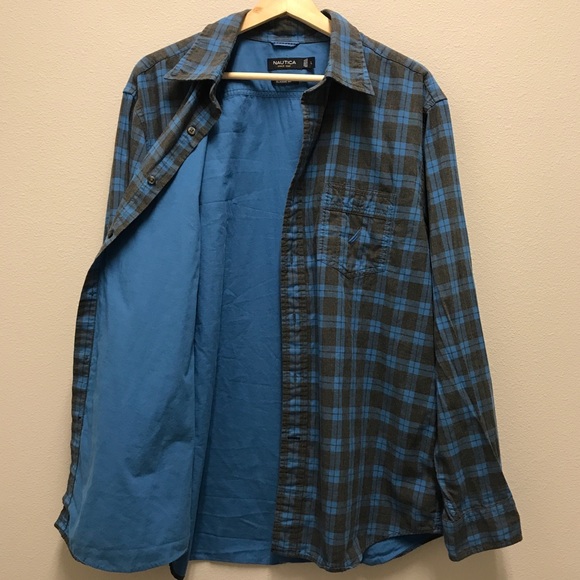SOLD - Nautica Plaid Button Down Shirt - Picture 5 of 7